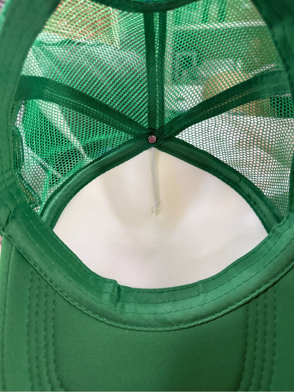 It's Lake Time Green & White Trucker Hat with Pink Accents New! - Picture 5 of 5